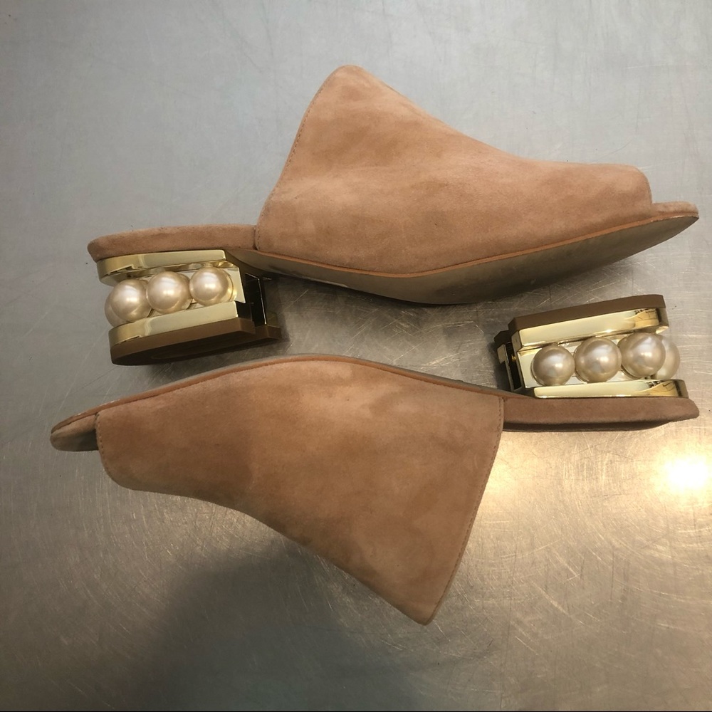 Jeffrey Campbell Artica Blush Suede Sandals Sz 9.5